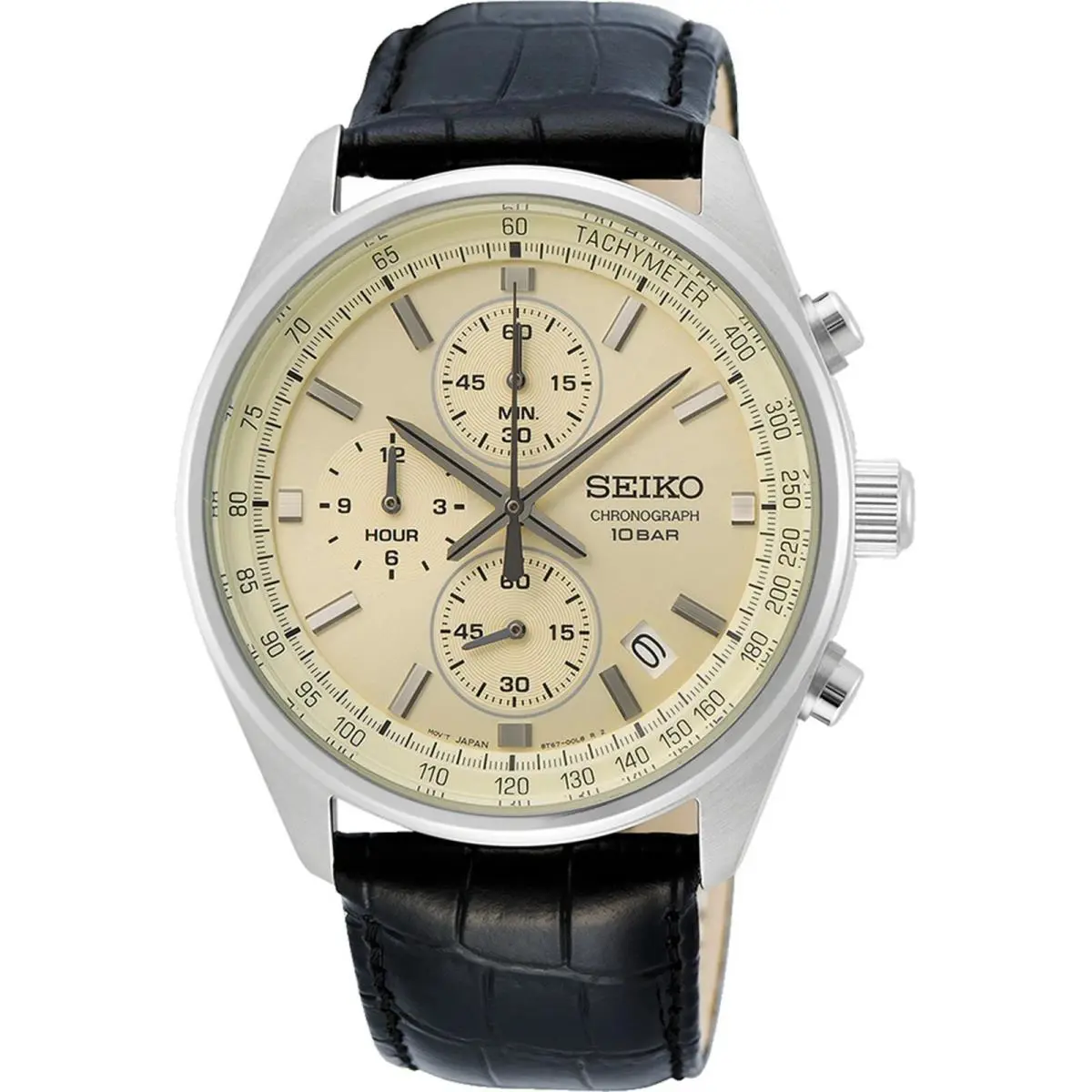 Seiko Chronograph Quartz Champagne Dial Men`s Watch SSB383