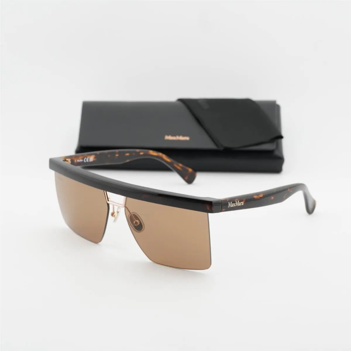 Max Mara MM0072 52E Dark Havana/brown 60-14-140 Sunglasses