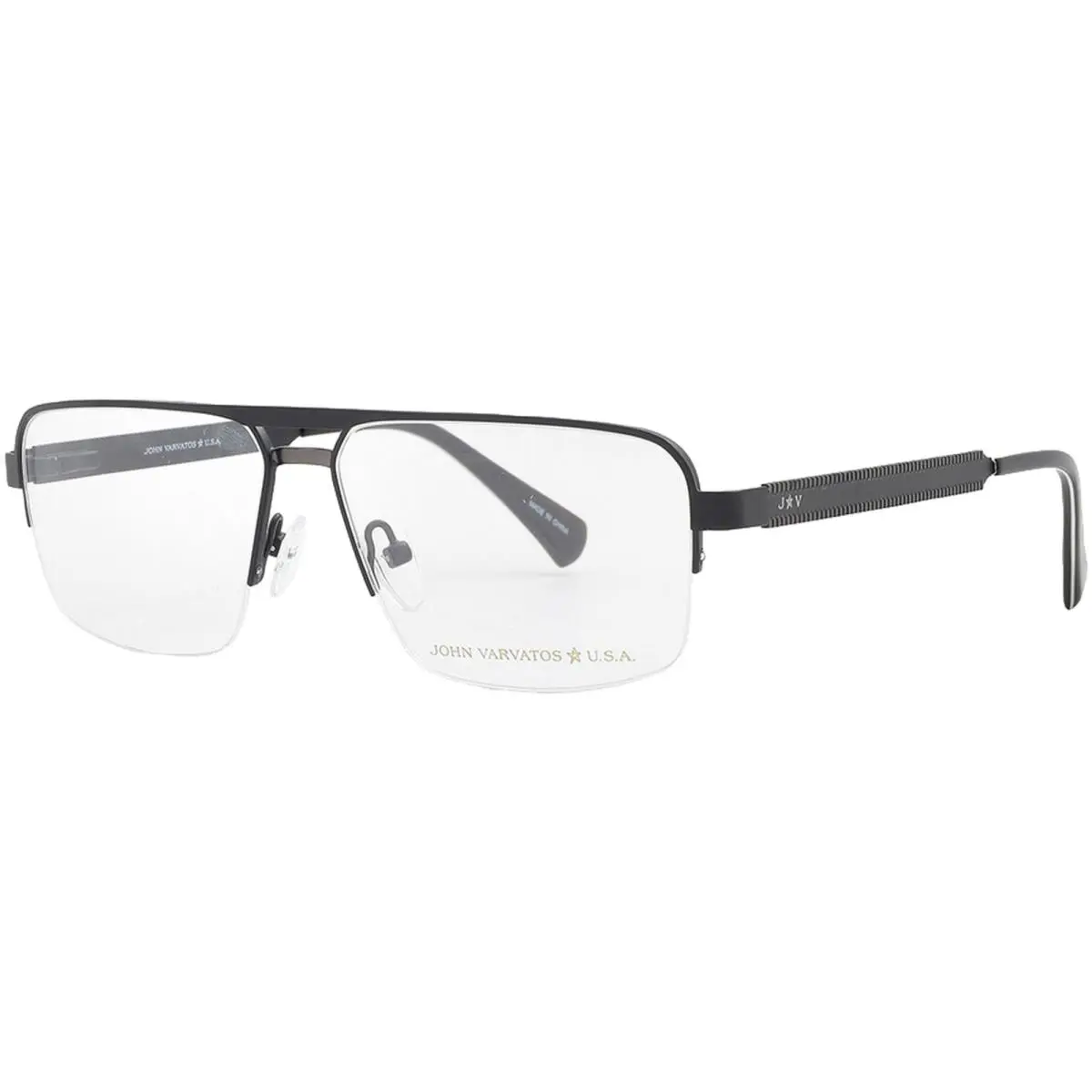 John Varvatos Men`s 57mm Black Opticals VJVC005570BLA