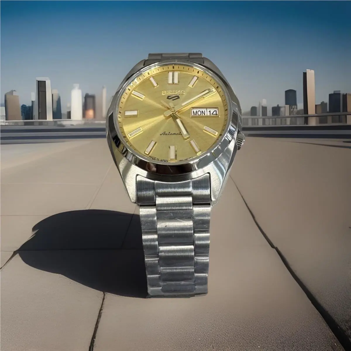Seiko 5 Sports Automatic Snxs Series Classic Gold Dial Watch SRPL59 Japan