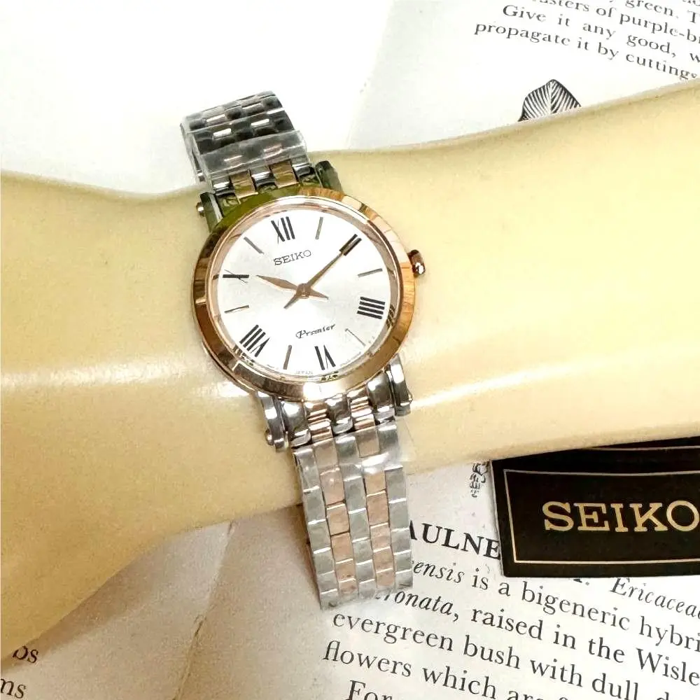 Seiko Premier Quartz Rose Dial Ladies Watch SWR028 - Quartz