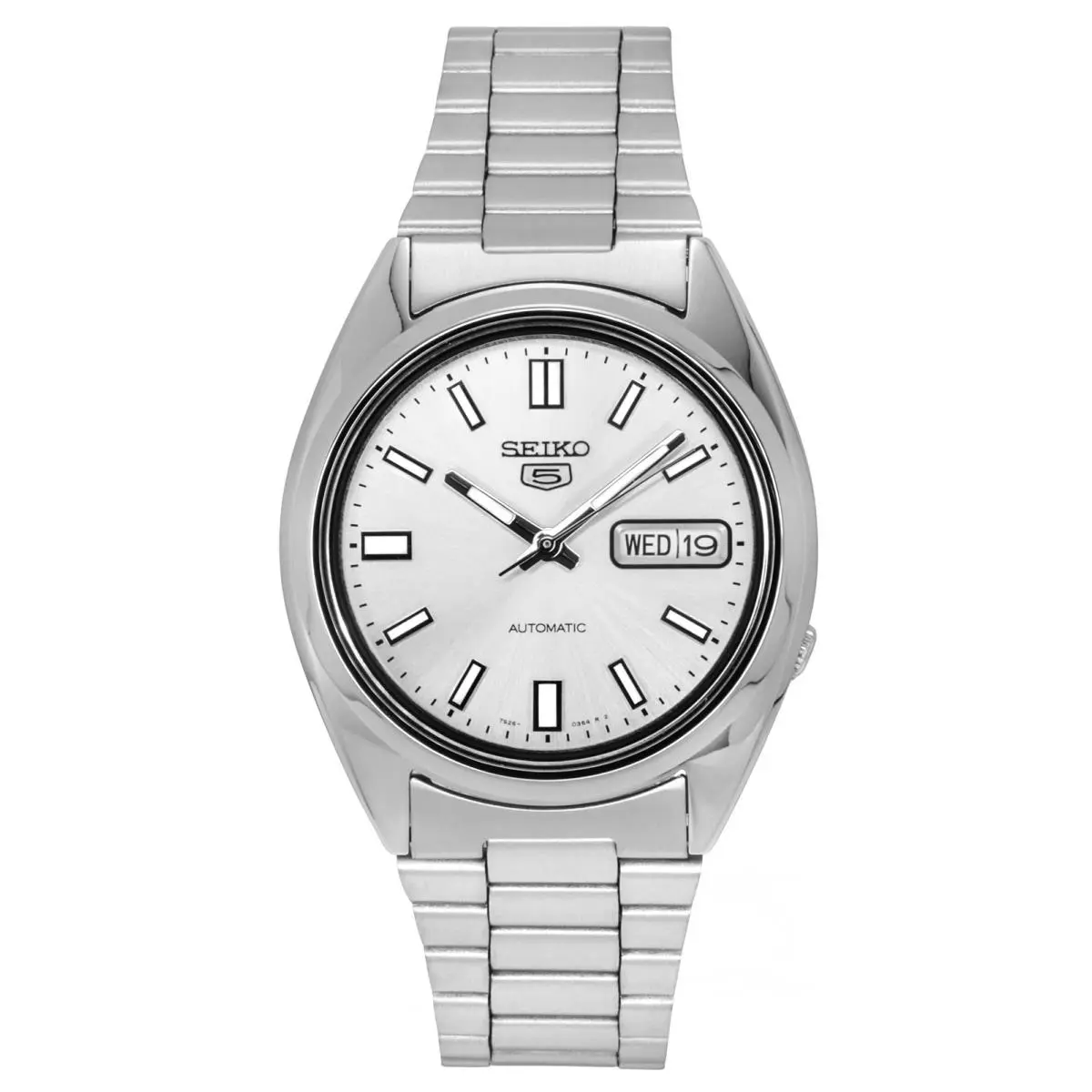 5 Automatic Stainless Steel Silver and White Dial SNXS73K1 Men`s Watch by Seiko