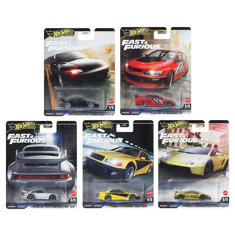 Hot Wheels Premium 2025 Fast Furious M Case Set of 5 Cars 1:64 HNW46-956M