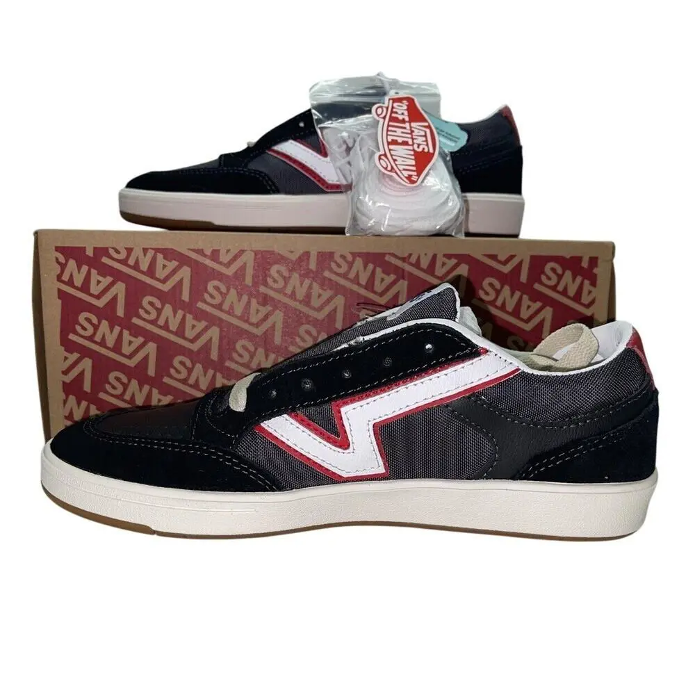 Vans Sneakers Lowland Comfycush Serio Black Red White Women Size 9 - Black
