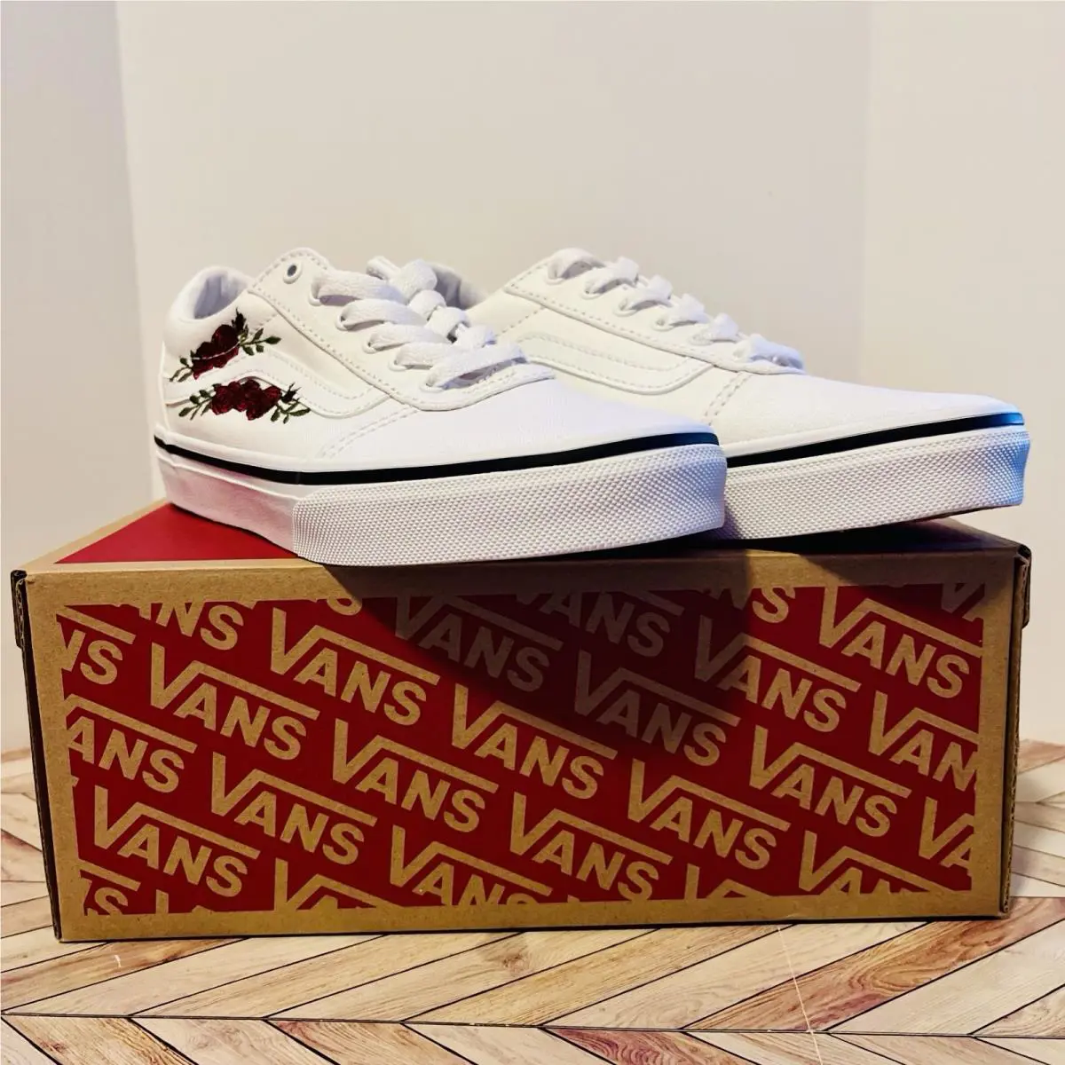 Vans shoes - VANS Ward Rose Embroidery - Ward Rose Embroidery - VN0A3JTFWTBD - White (UPC: 0197642448465) 8