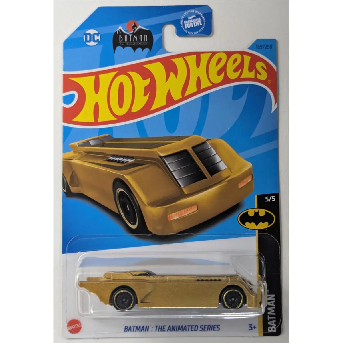 Error Tampo Batman The Animated Series Batmobile Hot Wheels 169/250 Gold
