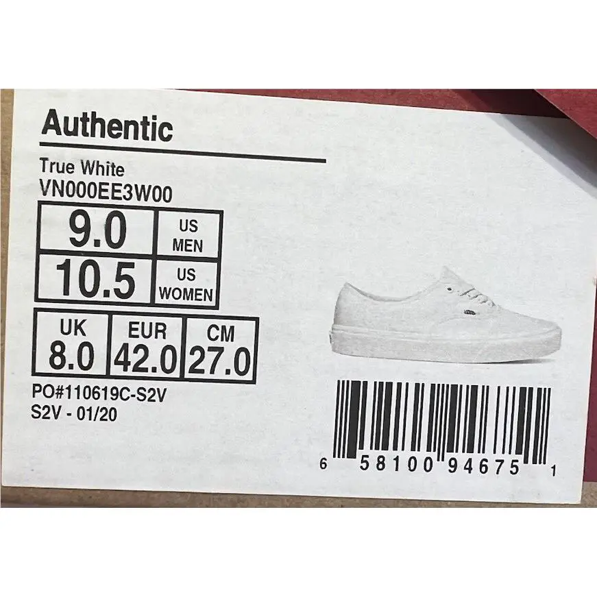 Vans shoes - Authentic - Authentic - Multicolor (UPC: 0658100946751) 8