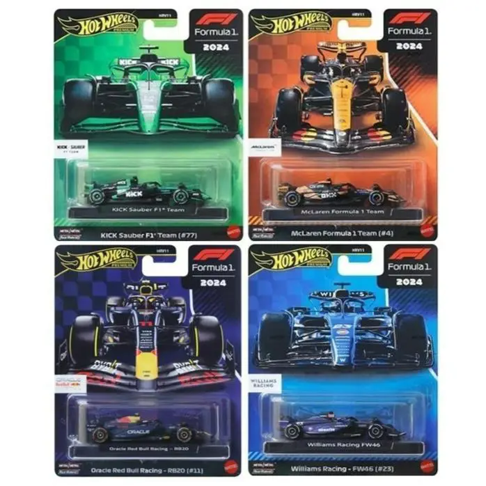 Hot Wheels 2025 1:64 Premium Formula 1 Four PC Set - Hrv 11 956G