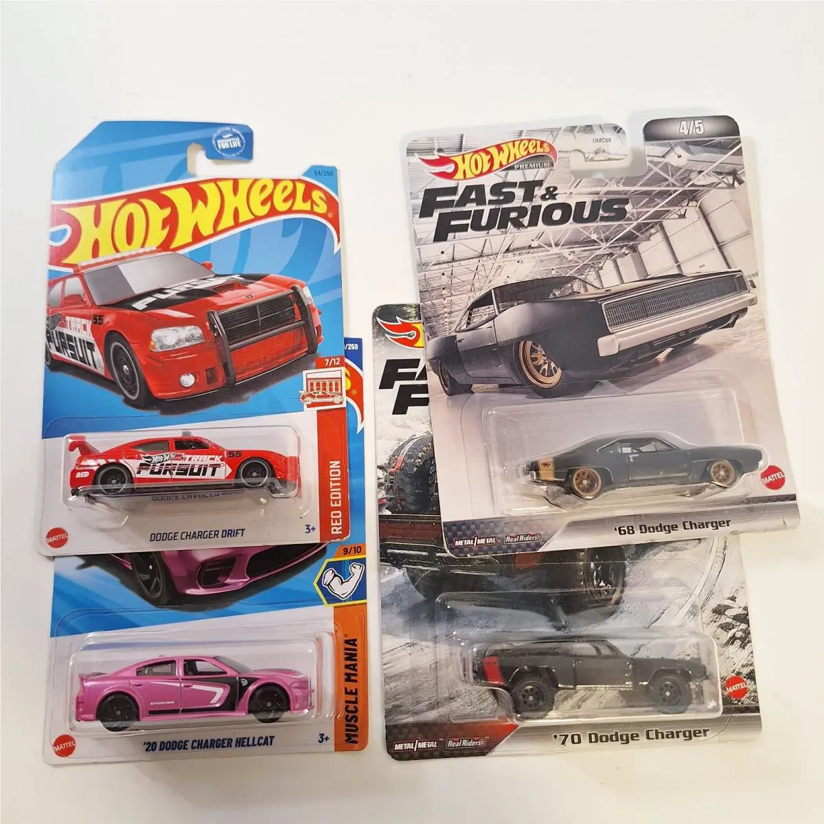 Hot Wheels 4 Dodge Charger Target Red Fast Furious Pink Hellcat