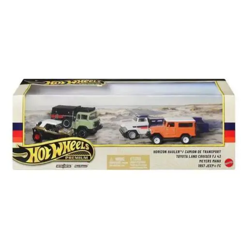 Hot Wheels Premium Collector Display Set Horizon Hauler Real Rider Wheels Toyota