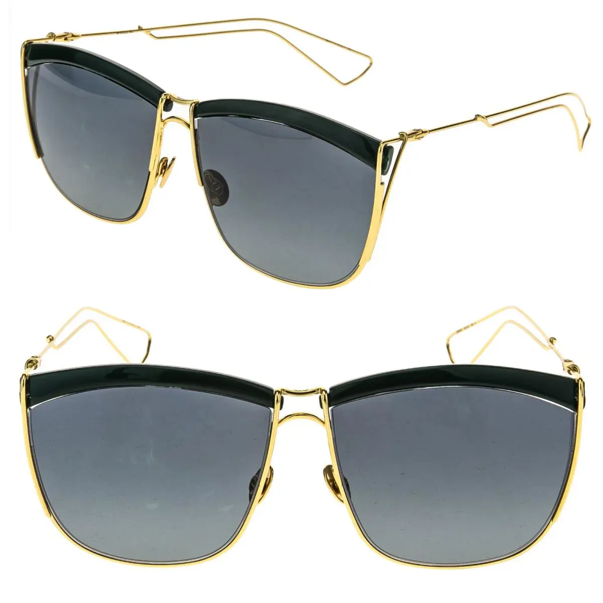 Christian  SO Electric Soelectric Gold Green Metal Fashion Sunglasses by Dior