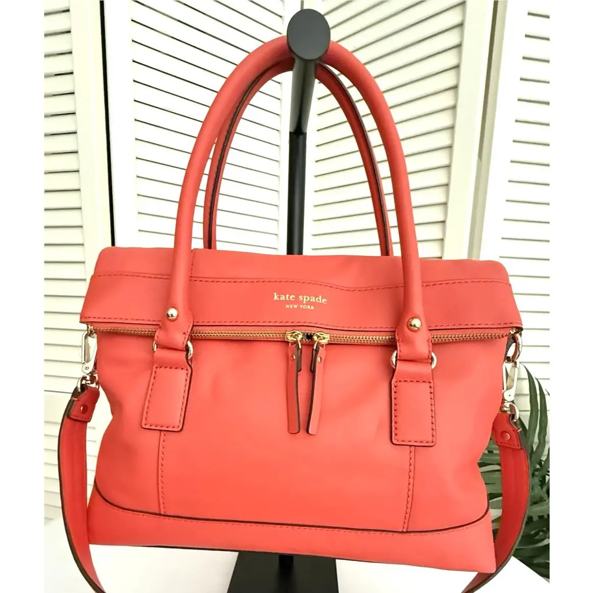 Kate Spade Fremont Place Carmen Gazpacho Red Fold Over Handbag
