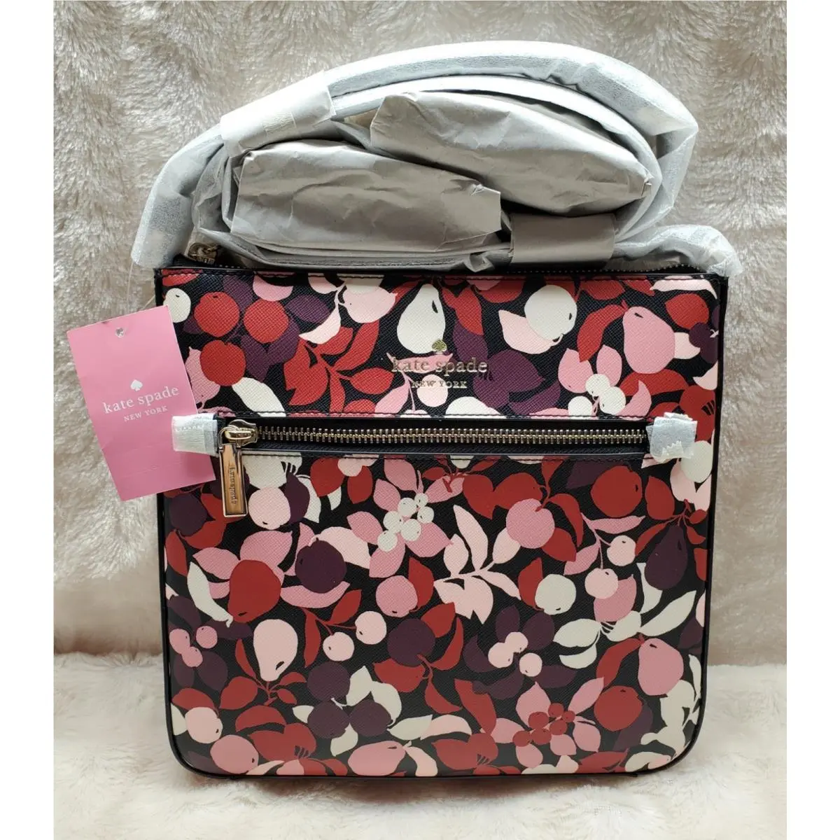 Kate Spade Sadie North South Fruit Foliage Crossbody Purse