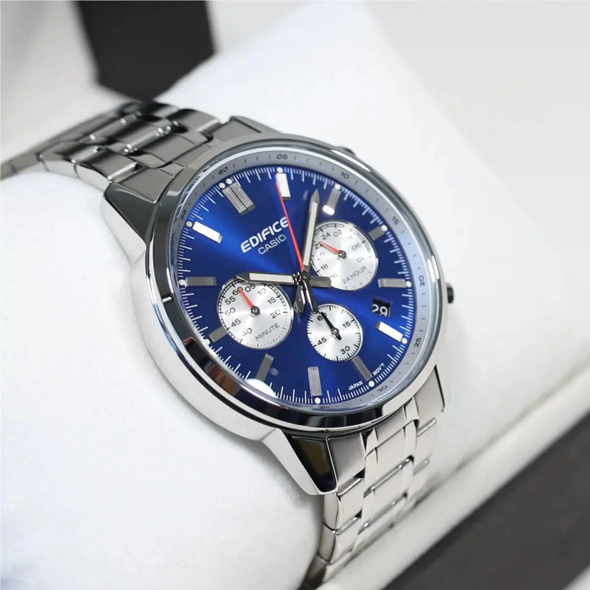 Casio Edifice Blue Dial Men`s Chronograph Watch EFR-575D-2AEF