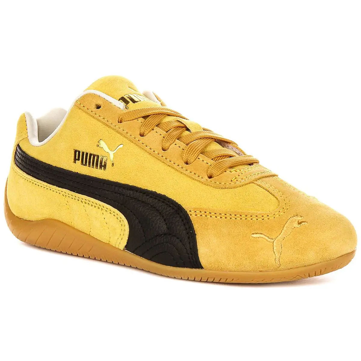 Puma Speedcat Racetrack Ins Street Suede Mens Sneakers Yellow Black US 7 - 13 - Yellow Black