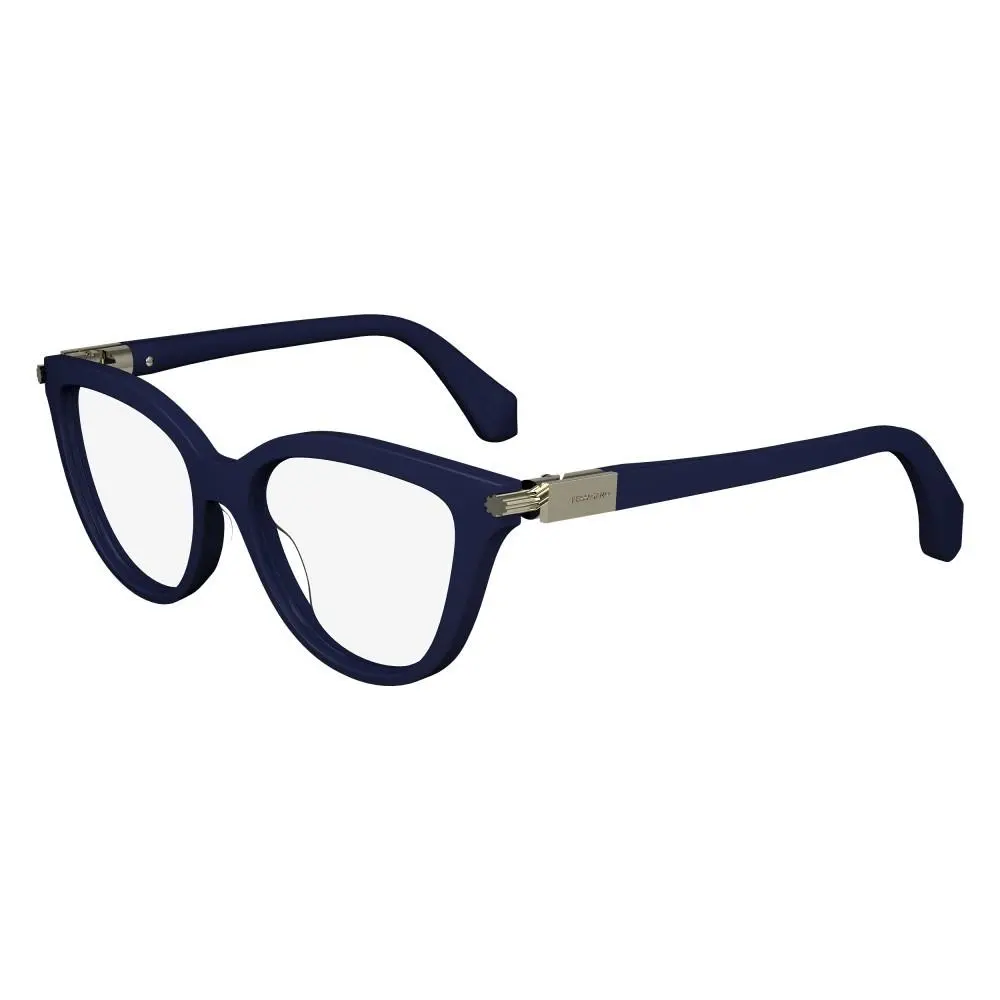 Ferragamo Women`s Cat-eye 52mm Eyeglasses Frames Blue Navy SF2974-414