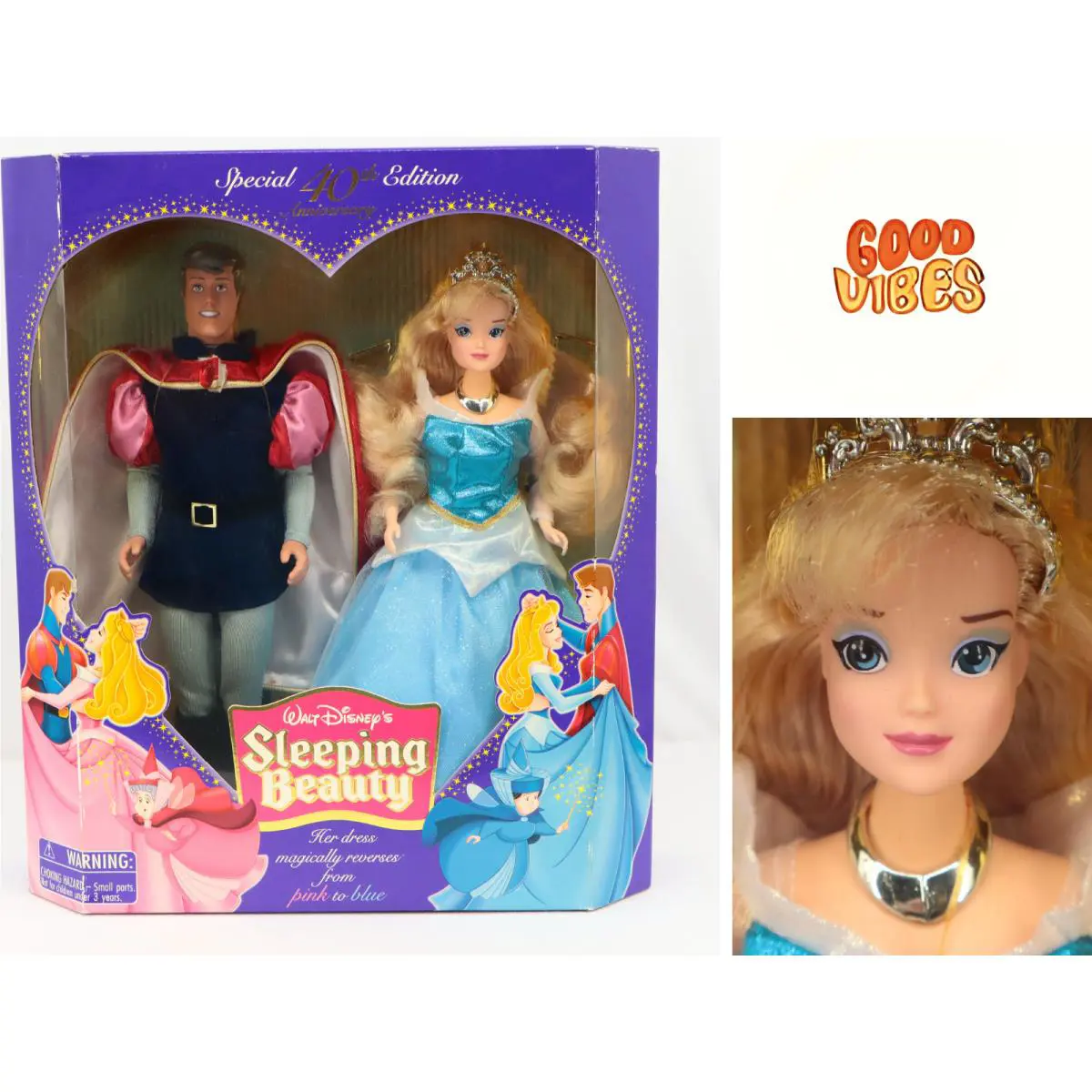 1999 Disney Sleeping Beauty 40th Anniv Aurora Phillip Nrfb 88013