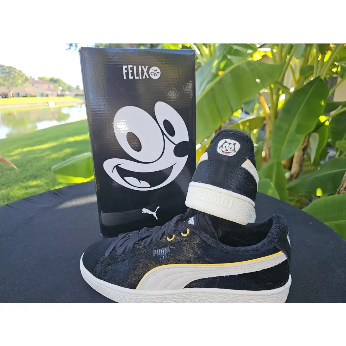 Puma shoes - PUMA Suede - Suede - 398798-01 - Black, Manufacturer: Black/Pelé Yellow (UPC: 197670881647) 2