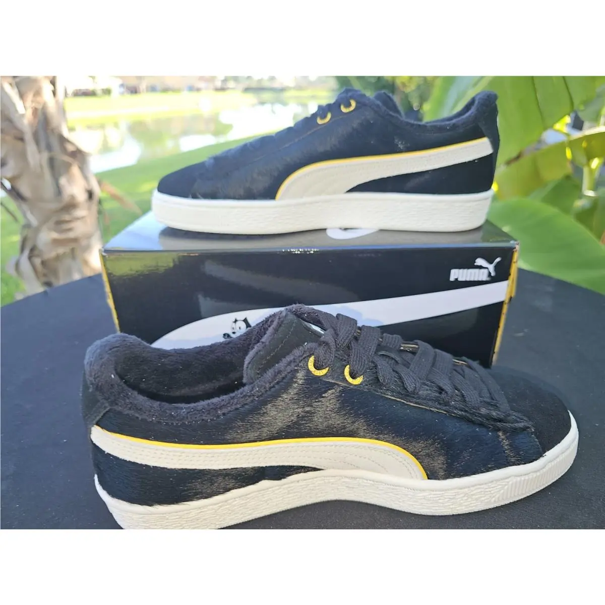 Puma shoes - PUMA Suede - Suede - 398798-01 - Black, Manufacturer: Black/Pelé Yellow (UPC: 197670881647) 3