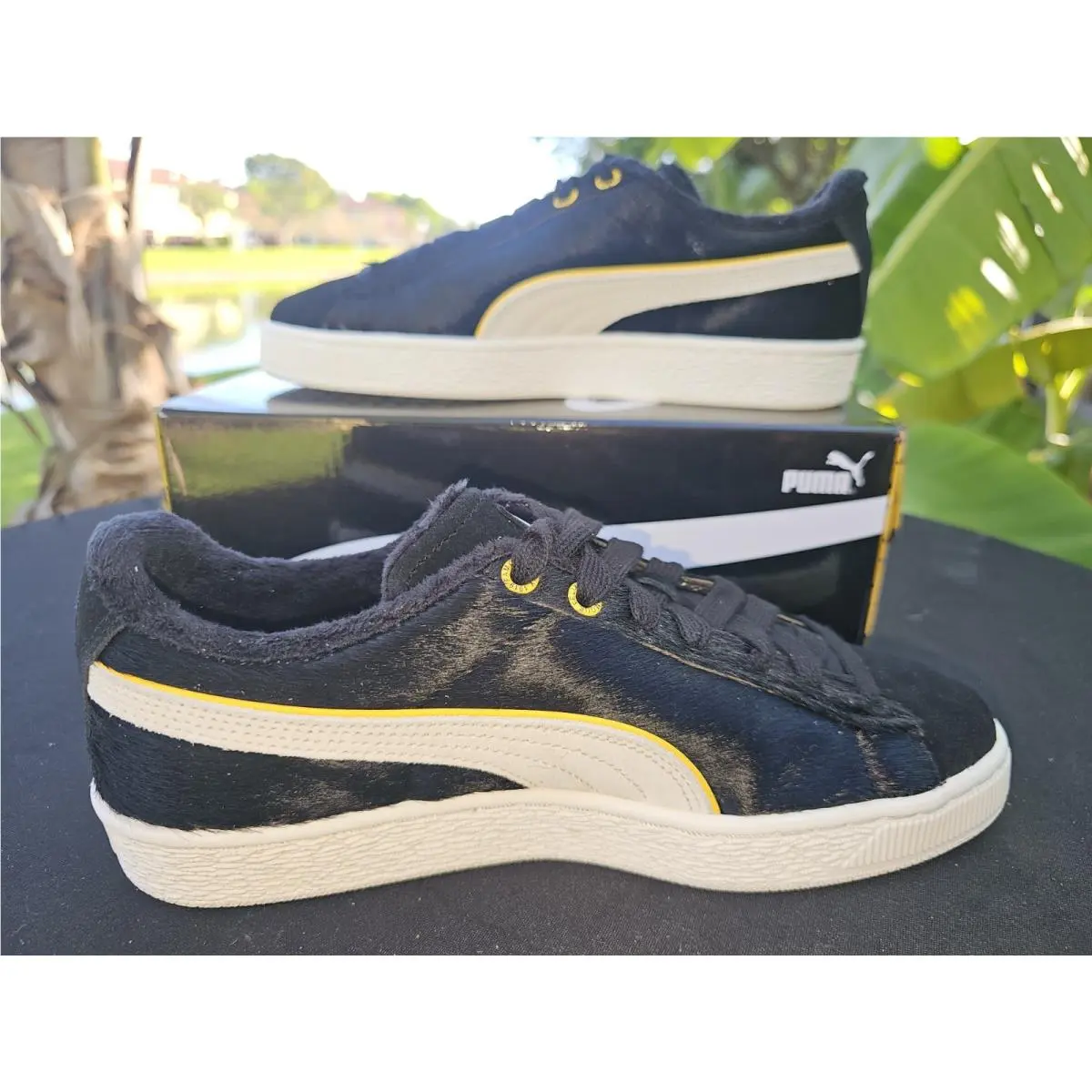 Puma shoes - PUMA Suede - Suede - 398798-01 - Black, Manufacturer: Black/Pelé Yellow (UPC: 197670881647) 4