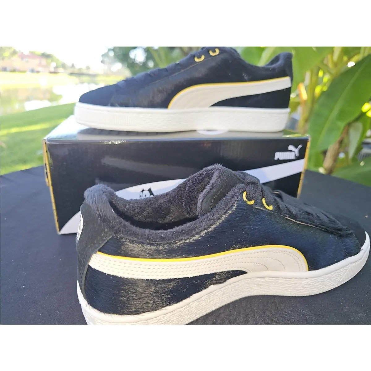 Puma shoes - PUMA Suede - Suede - 398798-01 - Black, Manufacturer: Black/Pelé Yellow (UPC: 197670881647) 5