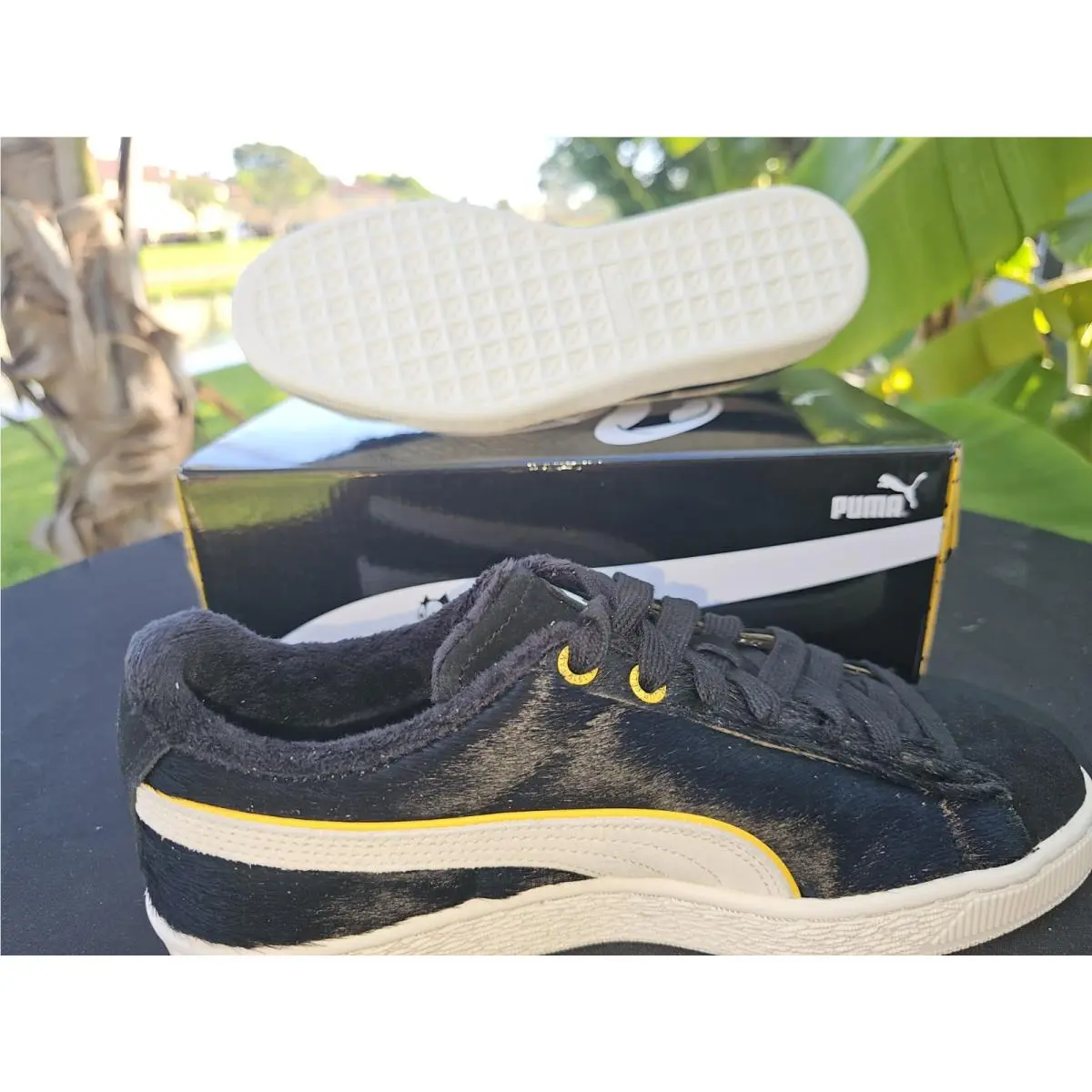 Puma shoes - PUMA Suede - Suede - 398798-01 - Black, Manufacturer: Black/Pelé Yellow (UPC: 197670881647) 7
