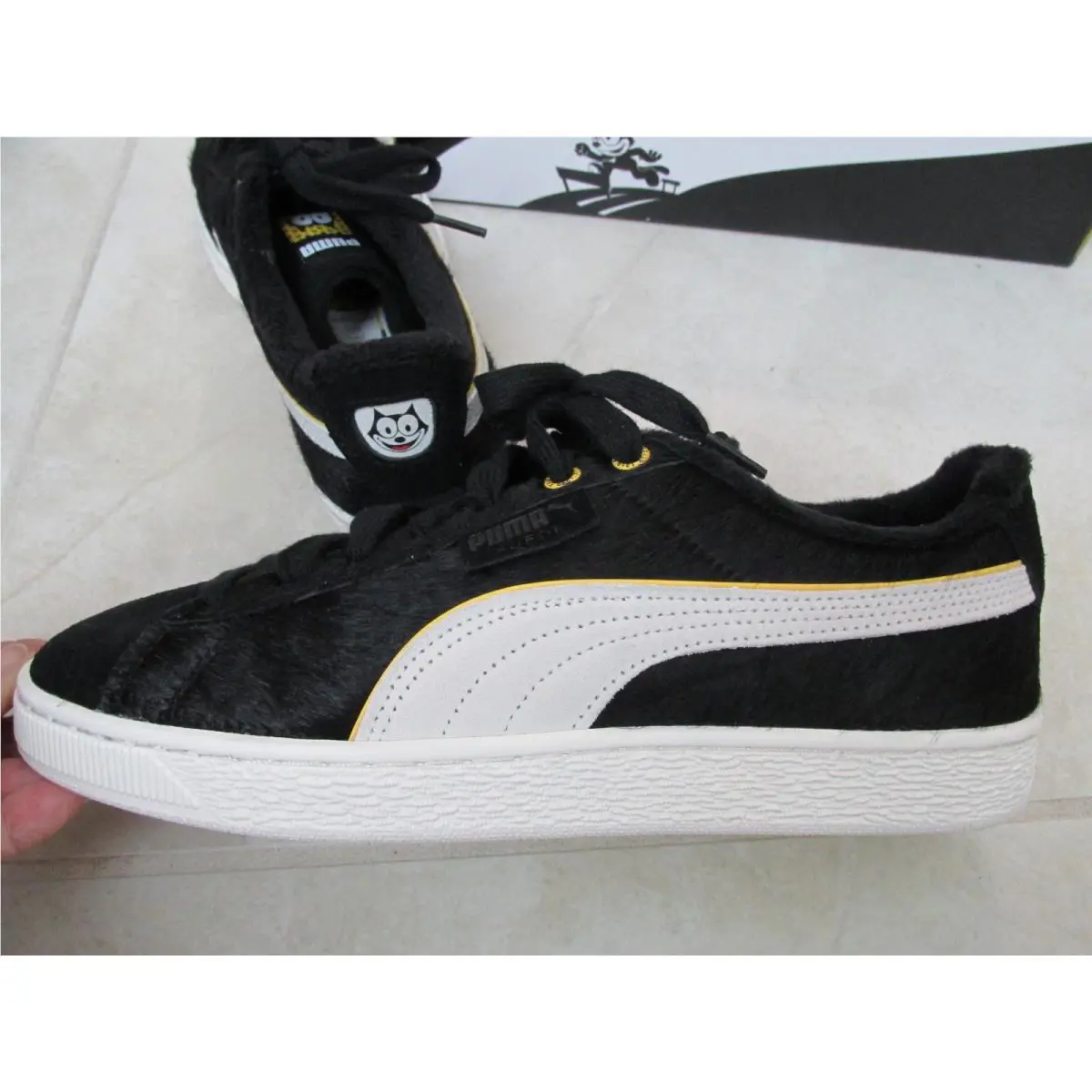 Puma shoes - PUMA Suede - Suede - 398798-01 - Black, Manufacturer: Black/Pelé Yellow (UPC: 197670881586) 0