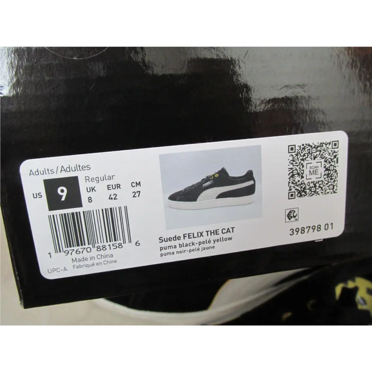 Puma shoes - PUMA Suede - Suede - 398798-01 - Black, Manufacturer: Black/Pelé Yellow (UPC: 197670881586) 5