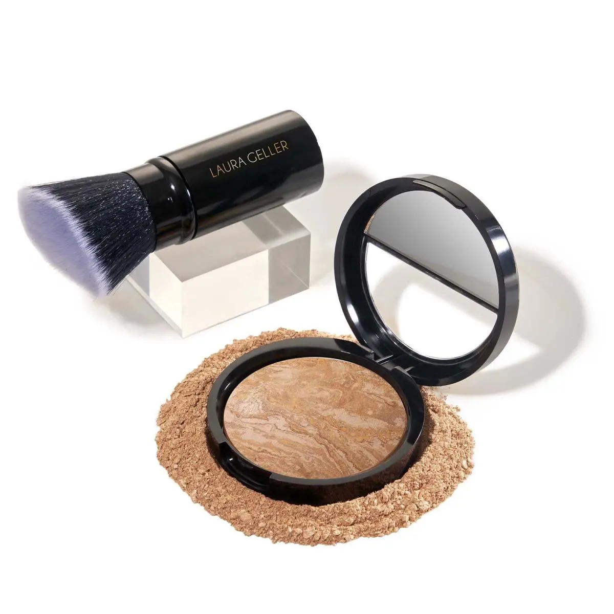 Laura Geller Baked Balance-n-brighten Foundation with Kabuki Brush Makeup Set Medium