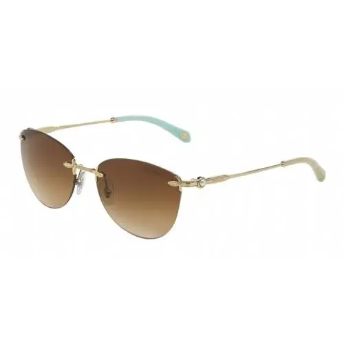 Tiffany Co Sunglasses TF3042H 60873B 55mm Pale Gold / Brown Gradient Lens