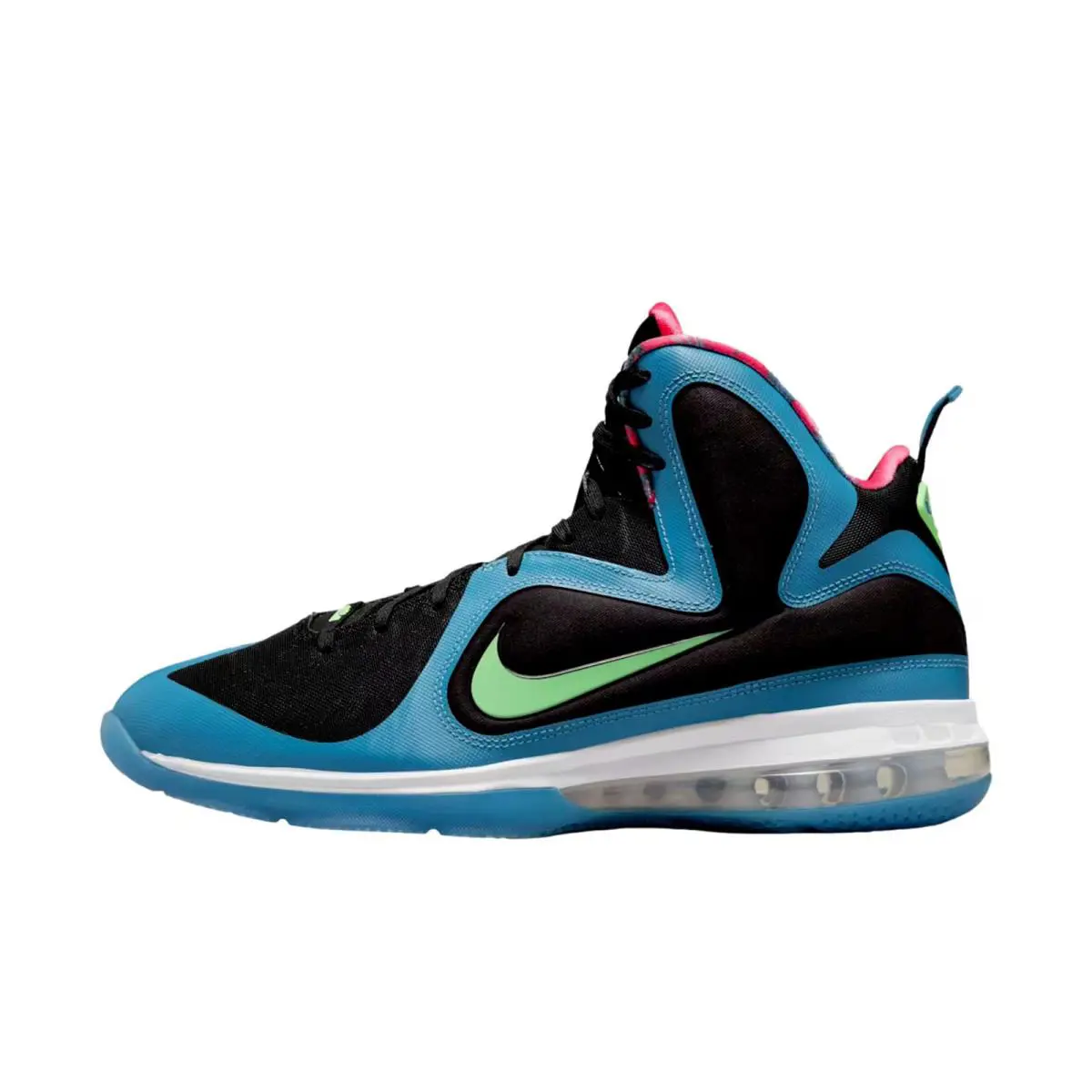 Nike Lebron IX Black / Harbor Blue - Green - Pink DO5838-001 Men`s - Multicolor