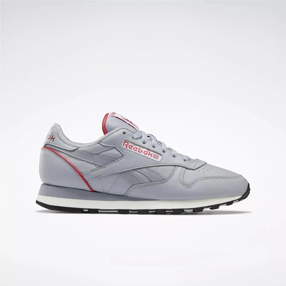 Reebok shoes - Reebok Classic Leather 1983 Vintage - GX0282 - Cold Grey 3/Flash Red/Chalk, Manufacturer: Cold Grey 3/Flash Red/Chalk 8