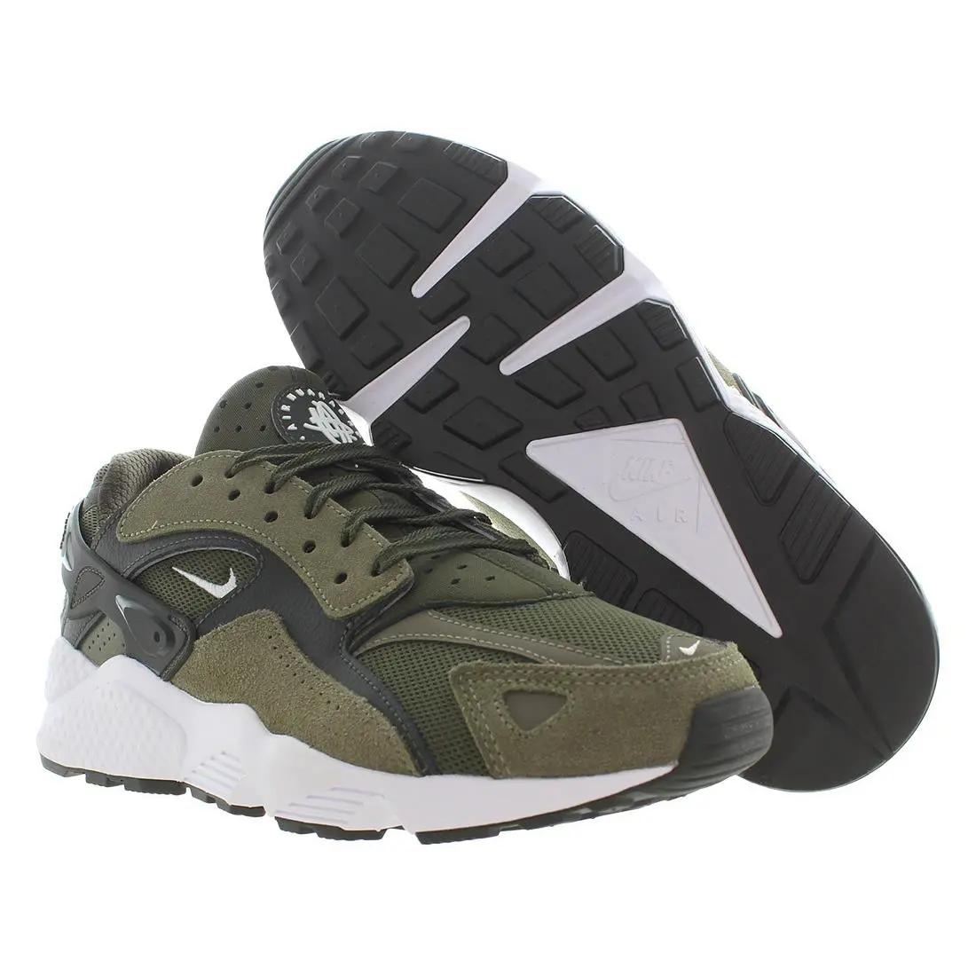 Nike Air Huarache Runner Mens Shoes - Cargo Khaki/White/Medium Olive, Main: Green