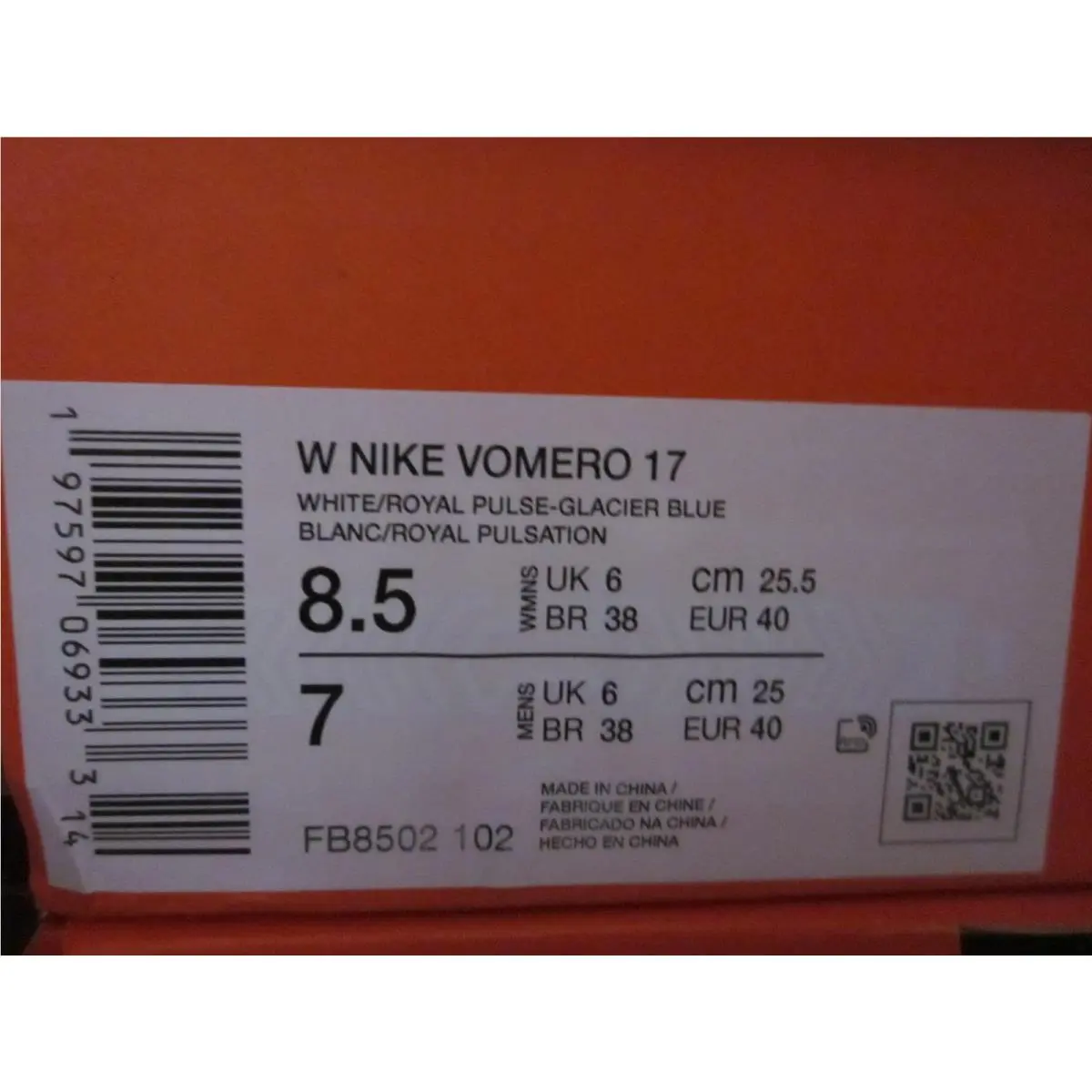 Nike shoes - Nike Vomero 17 - Vomero - White 12