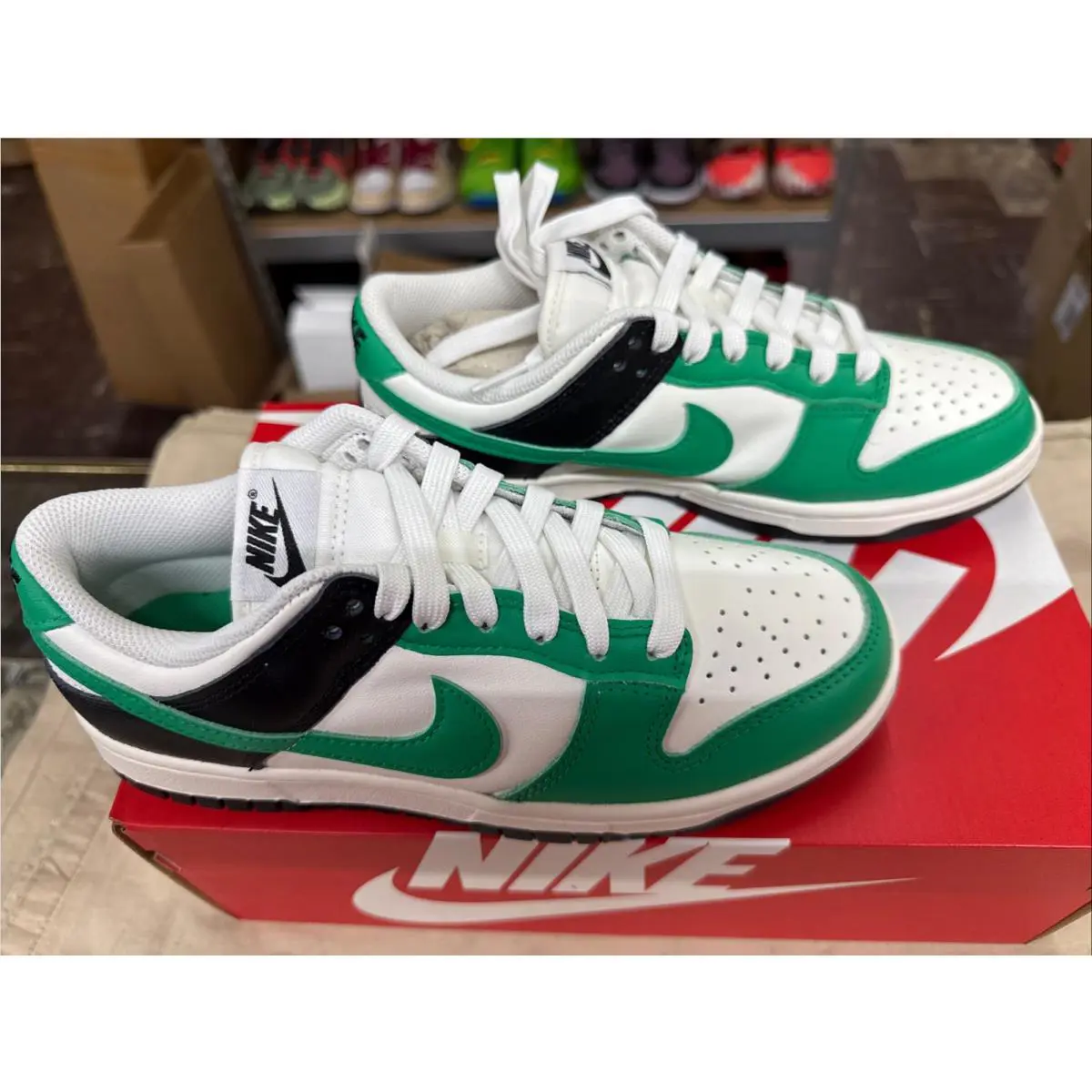 Nike shoes - Nike Dunk Low - Dunk Low - IB4363-133 - SAIL/STADIUM GREEN-BLACK 2