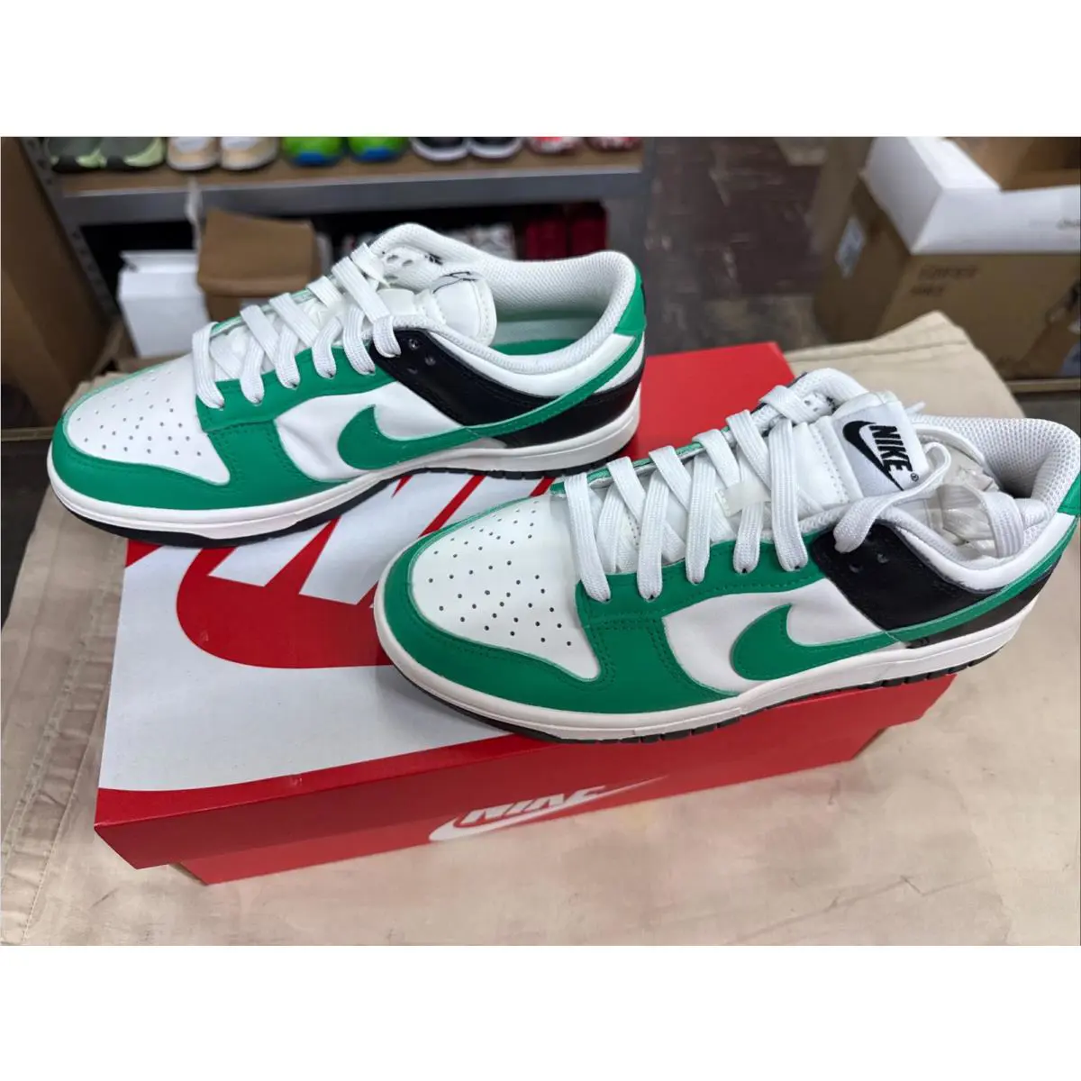 Nike shoes - Nike Dunk Low - Dunk Low - IB4363-133 - SAIL/STADIUM GREEN-BLACK 3