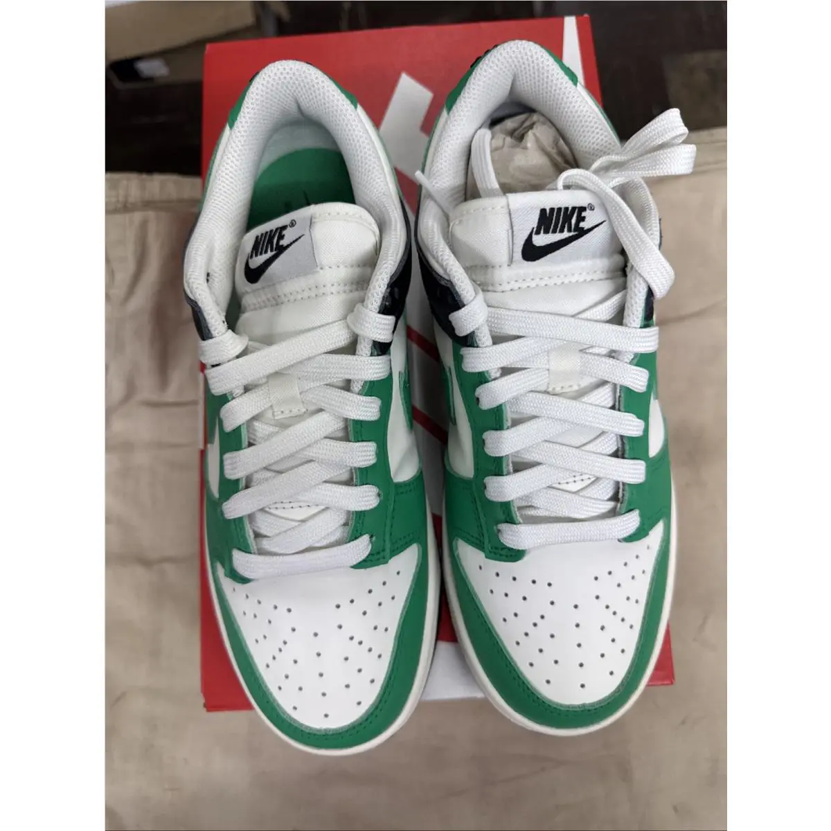 Nike shoes - Nike Dunk Low - Dunk Low - IB4363-133 - SAIL/STADIUM GREEN-BLACK 9