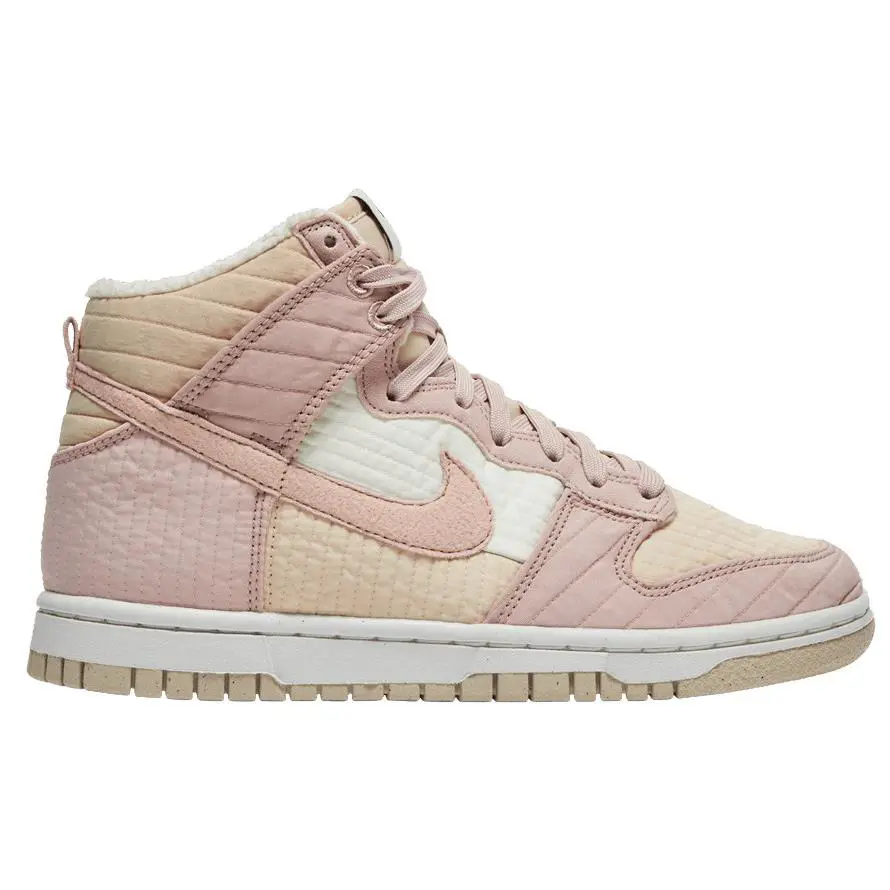 Women`s Nike Dunk High LX Next Nature `toasty - Pink Oxford` DN9909 200 - Pearl White/Sail/Rattan