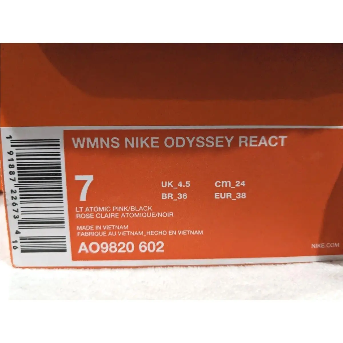 Nike shoes - Nike Odyssey React - Odyssey React - AO9820-602 - Pink/Black 8