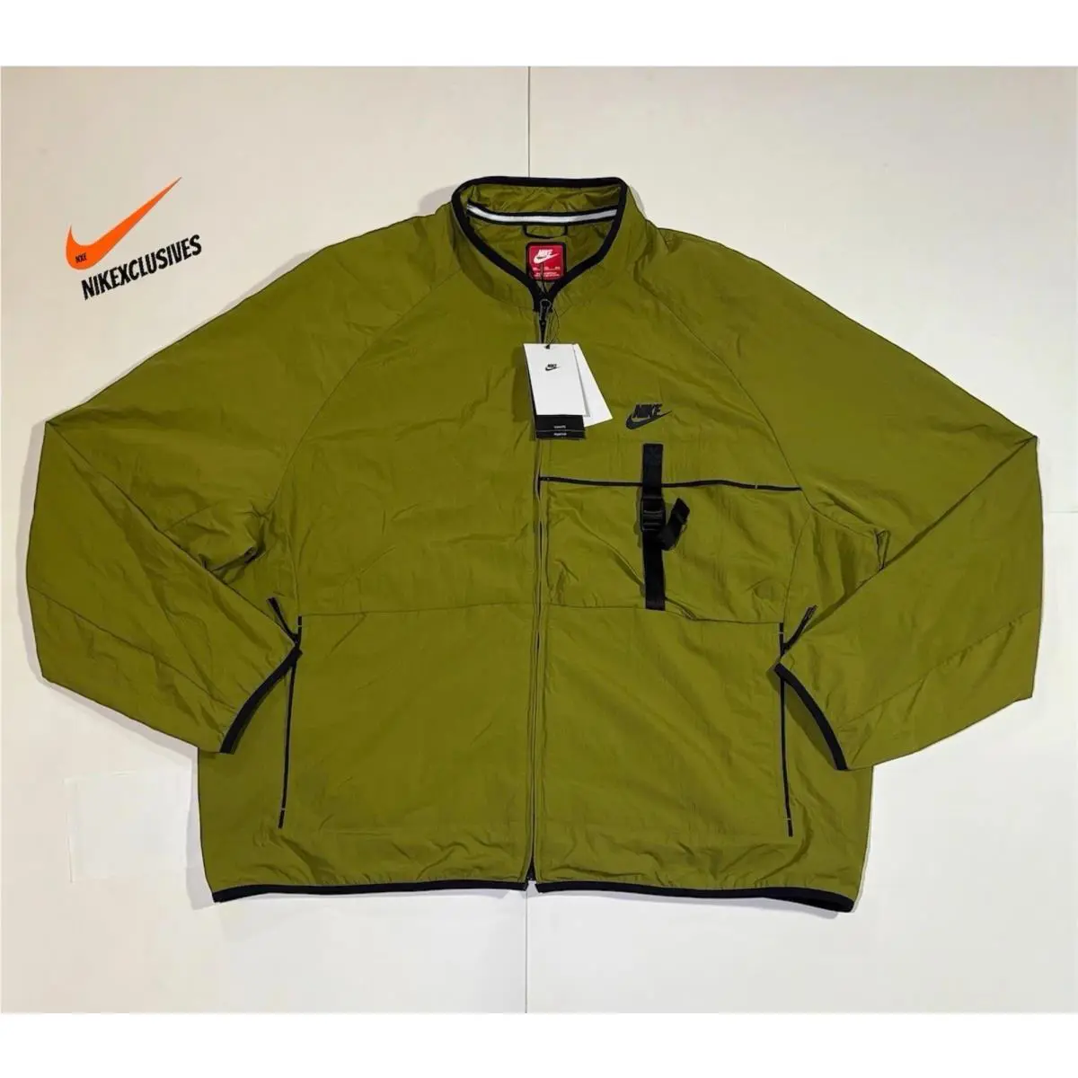 Nike clothing - Nike 24F/W Tech Woven Jacket - FZ0750-307 - Pacific Moss/Black (UPC: 197597284132) 19