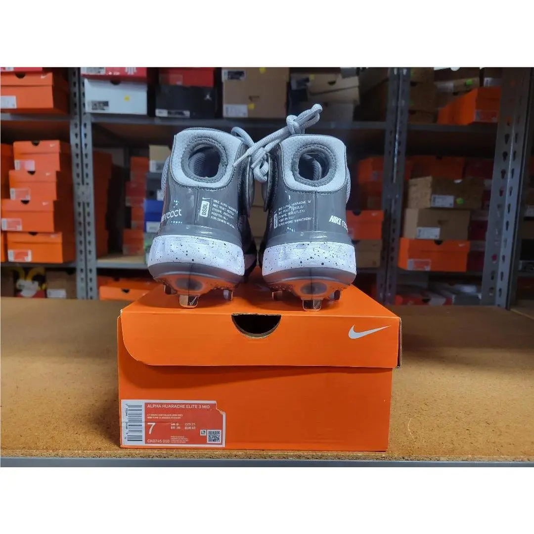 Nike shoes - Nike Alpha Huarache Elite 3 Mid - CK0745-010 - LT Smoke Grey Black Iron Grey 3