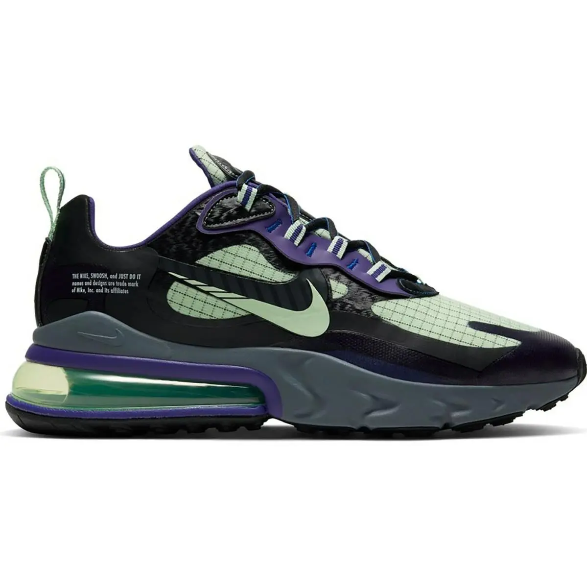 Nike shoes - Air Max 270 React - Air Max React - CT1617 001 - Black/Cool Grey/Court Purple/Vapor Green 0