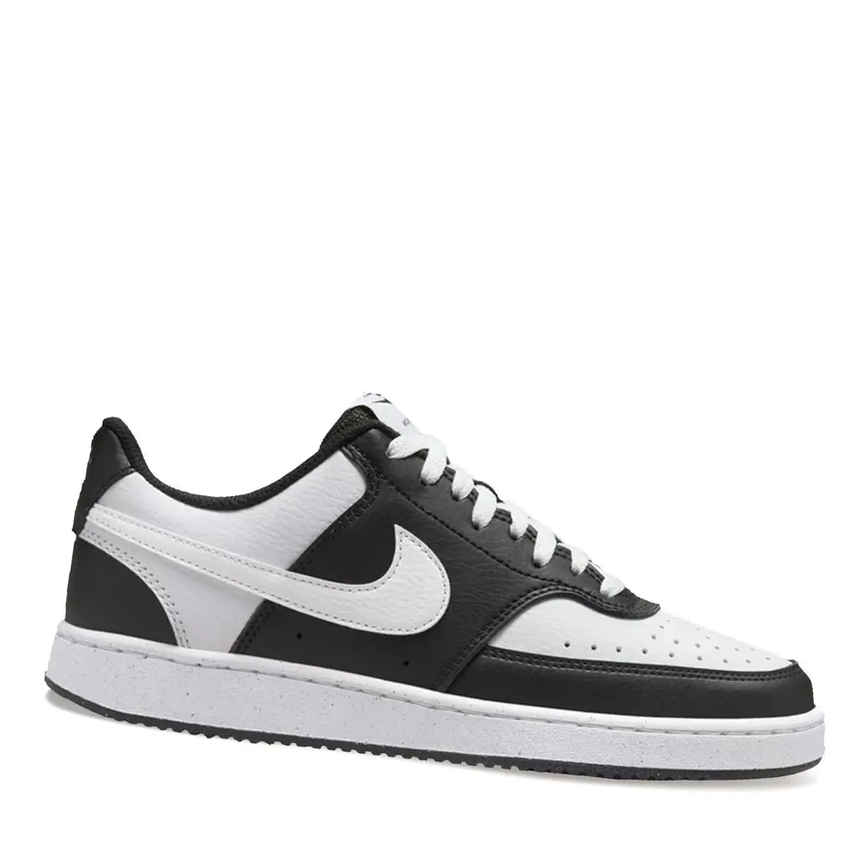 Women`s Nike Court Vision Low Next Nature Sneaker DH3158-003 Black/white Synthe - Black/White