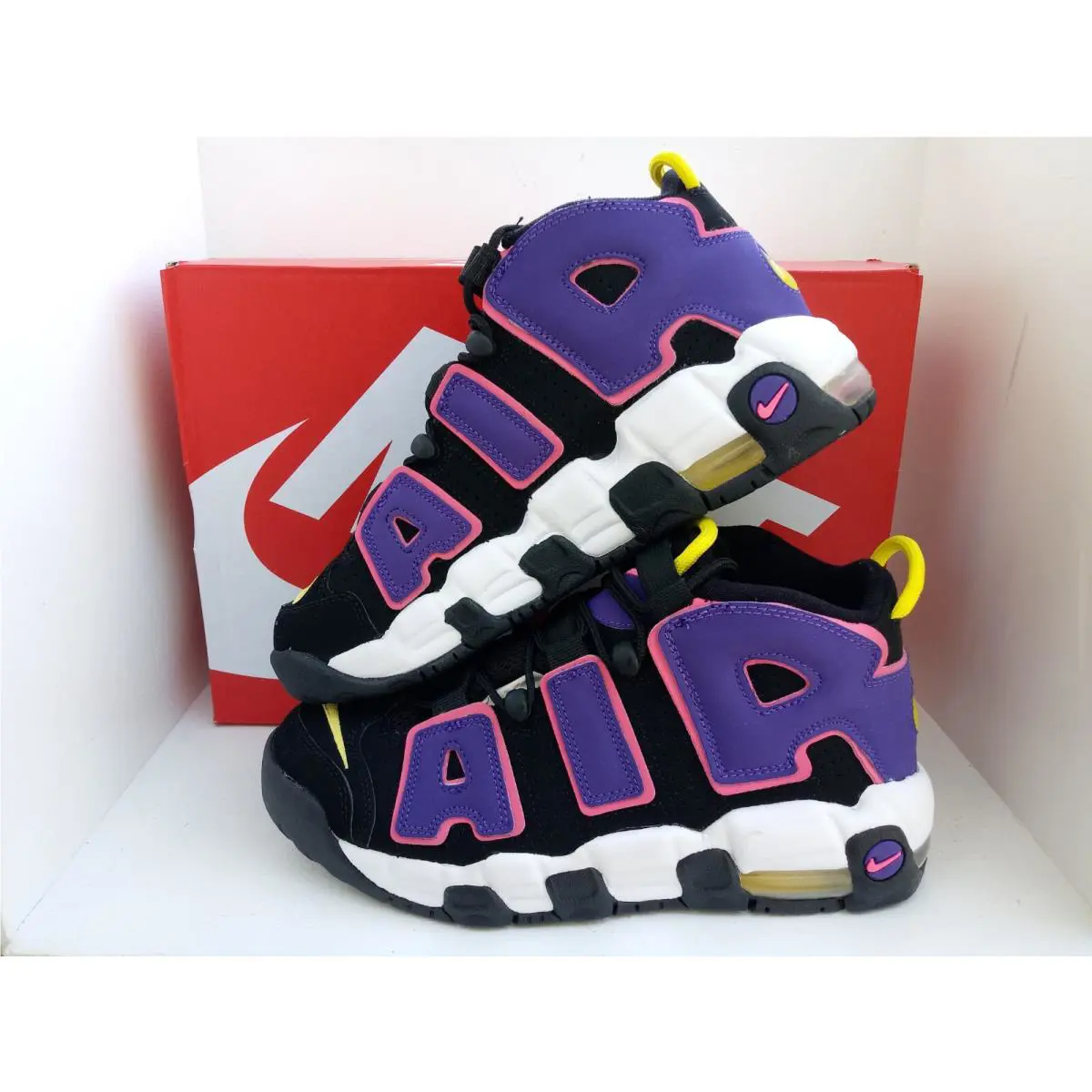 Nike shoes - Nike Air More Uptempo GS - TWO DIFFERENT COLORS, :: BLACK/PINK/PURPLE/WHITE 1
