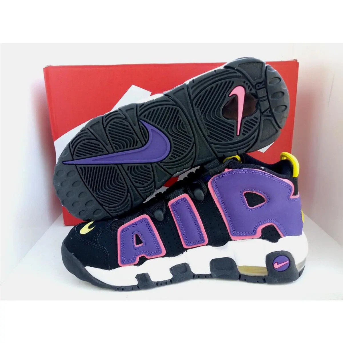 Nike shoes - Nike Air More Uptempo GS - TWO DIFFERENT COLORS, :: BLACK/PINK/PURPLE/WHITE 2