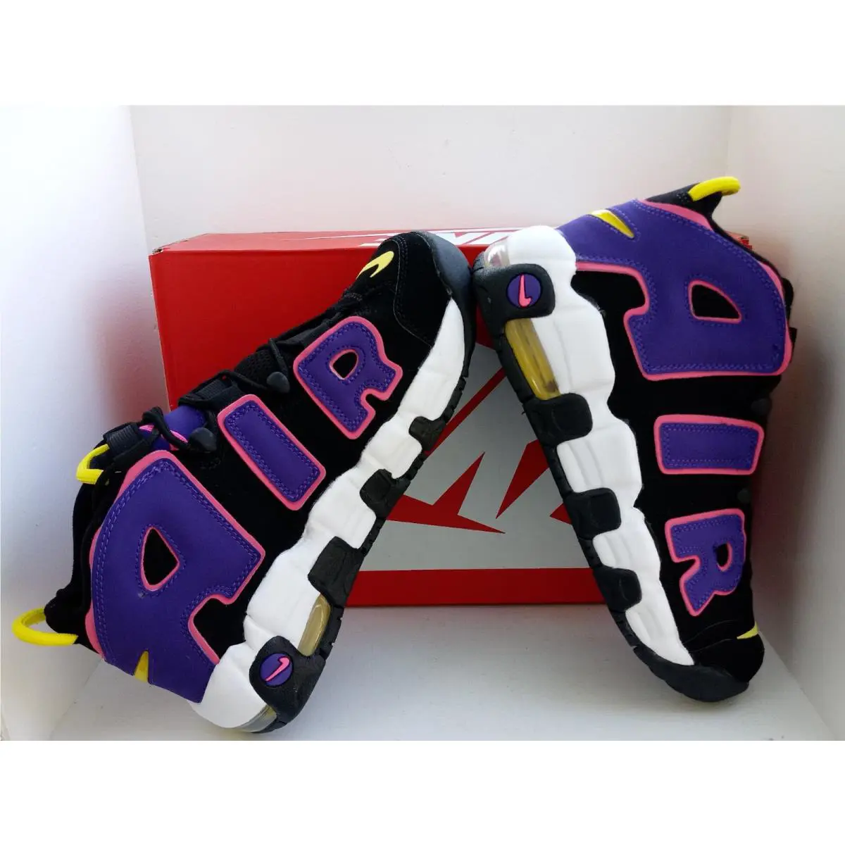 Nike shoes - Nike Air More Uptempo GS - TWO DIFFERENT COLORS, :: BLACK/PINK/PURPLE/WHITE 3
