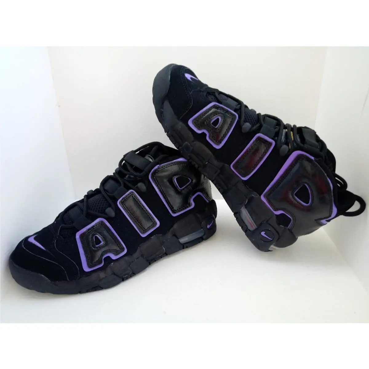 Nike shoes - Nike Air More Uptempo GS - TWO DIFFERENT COLORS, :: BLACK/PINK/PURPLE/WHITE 32