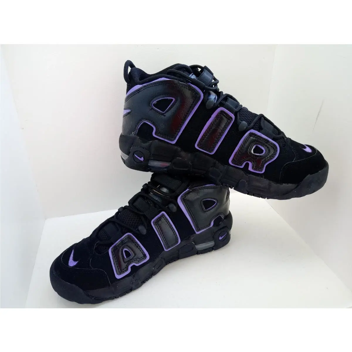 Nike shoes - Nike Air More Uptempo GS - TWO DIFFERENT COLORS, :: BLACK/PINK/PURPLE/WHITE 34
