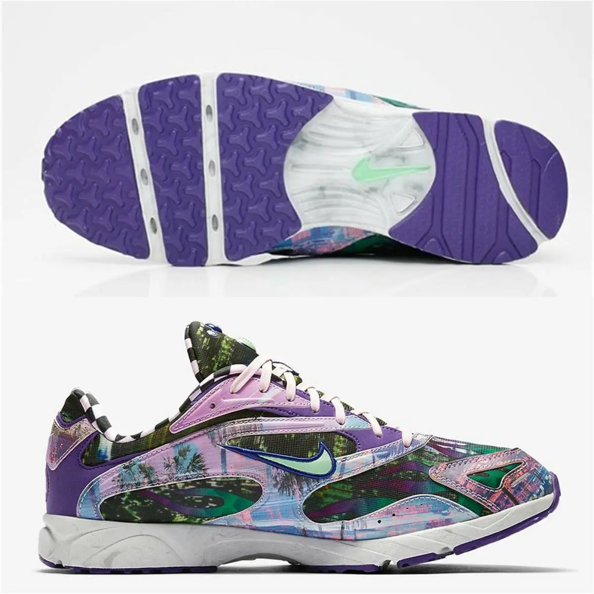 Nike ZM Streak Spectrum Plus Prem AR1533 - 500 Men`s Sneaker Shoes NO Lid - COURT PURPLE/LT POISON GREEN, Manufacturer: COURT PURPLE/LT POISON GREEN