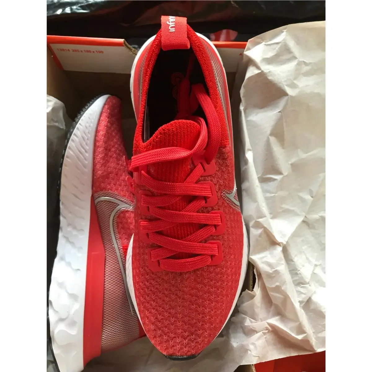 Nike shoes - NIKE REACT INFINITY RUN FK - DC2054-600 - Chile Red/Metallic Silver 18
